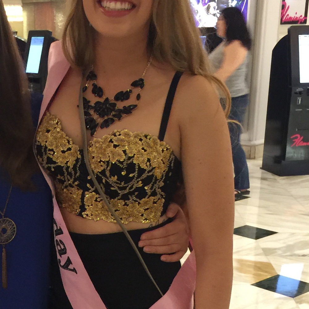 BEBE night out crop top